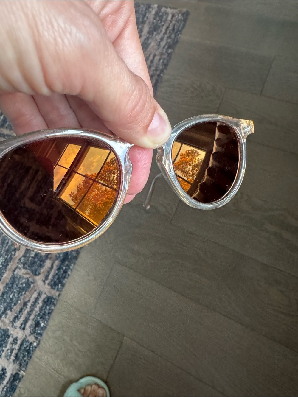 Celine Transparent Frame Sunglasses with Brown Lenses - Picture 3 of 3